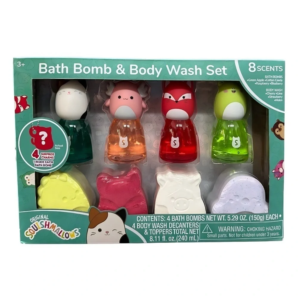 Squishmallows Colorful Bath Set NIB